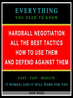 cover image of Hardball Negotiation